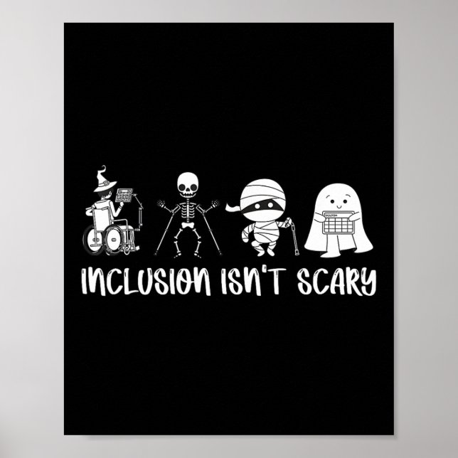 Affiche N'est pas effrayant professeur Skeleton Ghost mign (Devant)