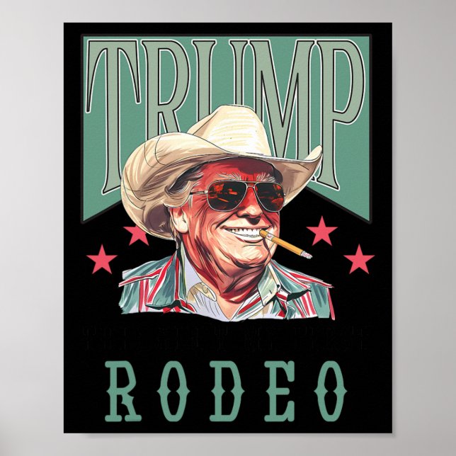 Affiche N'est pas mon premier rodéo Western Cowboy Funny T (Devant)