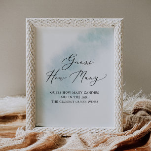 Affiche Nettoyage aquarelle Blue Devis Combien de bonbon