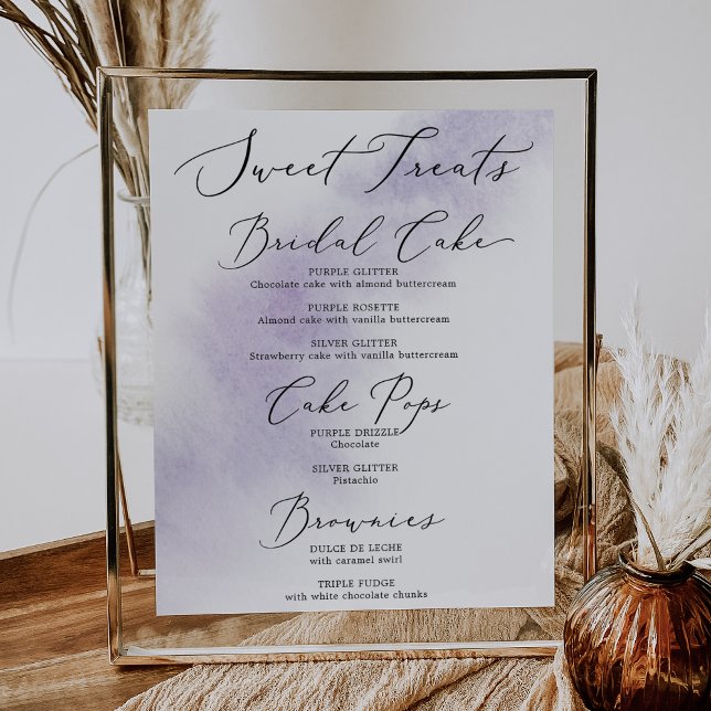 Affiche Nettoyage aquarelle | Purple Sweet Traitements Bro (Créateur téléchargé)