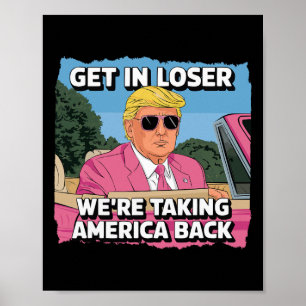 Affiche Nettoyage de Donald Trump partisan républicain de 