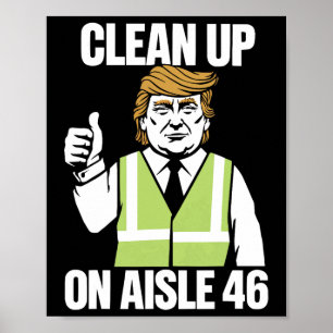 Affiche Nettoyage de Donald Trump Républicain partisan de 