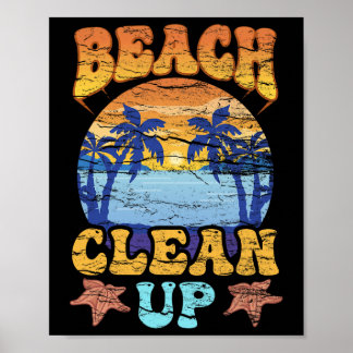 Affiche Nettoyage de la plage Plages Nettoyage de la côte