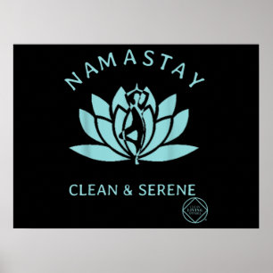 Affiche Nettoyage et sérénité des stupéfiants Yoga Anonyme