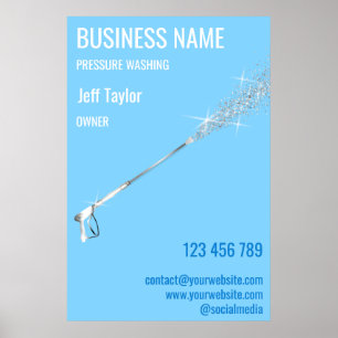Affiche Nettoyage professionnel de lavage sous pression Pu