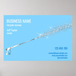 Affiche Nettoyage professionnel sous pression Nettoyage so
