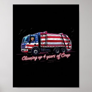 Affiche Nettoyer 4 Années De Merde Vote Trump 2024 Ellisy