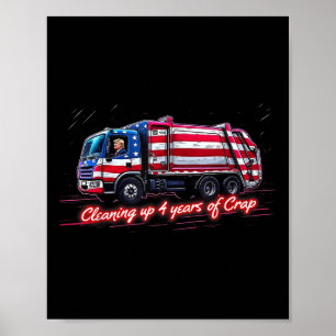 Affiche Nettoyer 4 Ans De Merde Drôle Trump Garbage