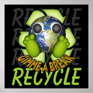 Affiche Nettoyer la Terre - Recycler