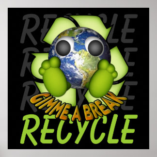 Affiche Nettoyer la Terre - Recycler