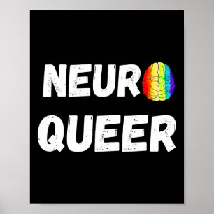 Affiche Neuro Queer ! Gay pride Lgbtq ! Autisti