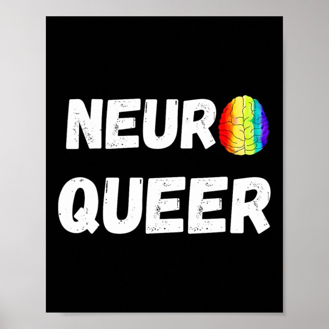Affiche Neuro Queer ! Gay pride Lgbtq ! Autisti (Devant)