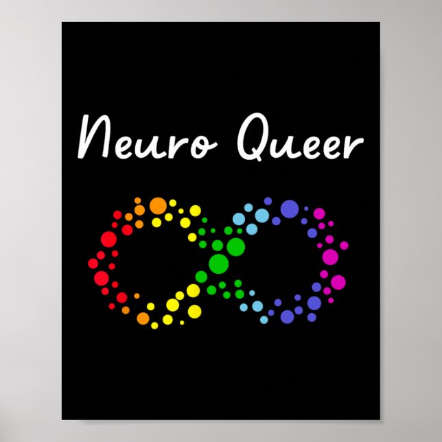 Affiche Neuro Queer ! Gay pride Lgbtq ! Autisti (Devant)