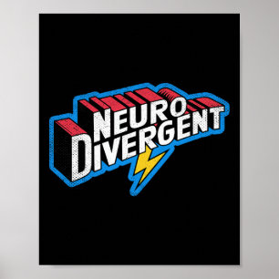 Affiche Neurodivergent Adhd Autisme Héros Asd Célébrer Neu