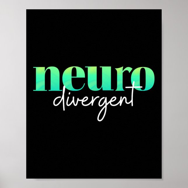 Affiche Neurodivergent Fierté Pour L'Autisme Adhd Et De Co (Devant)