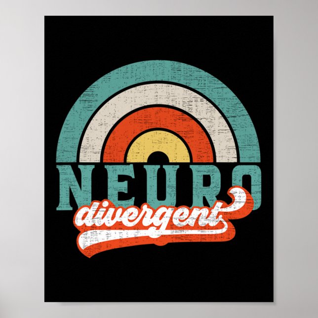 Affiche Neurodivergent Fierté Pour L'Autisme Adhd Et De Co (Devant)