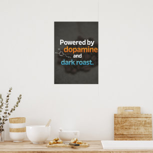 Affiche Neurodiversité alimentée par dopamine et café torr