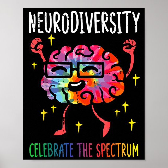 Affiche Neurodiversité Cerveau Autisme Sensibilisation Asd (Devant)