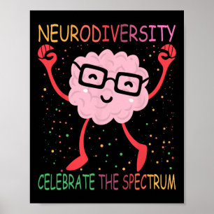 Affiche Neurodiversité Cerveau Autisme Sensibilisation Asd
