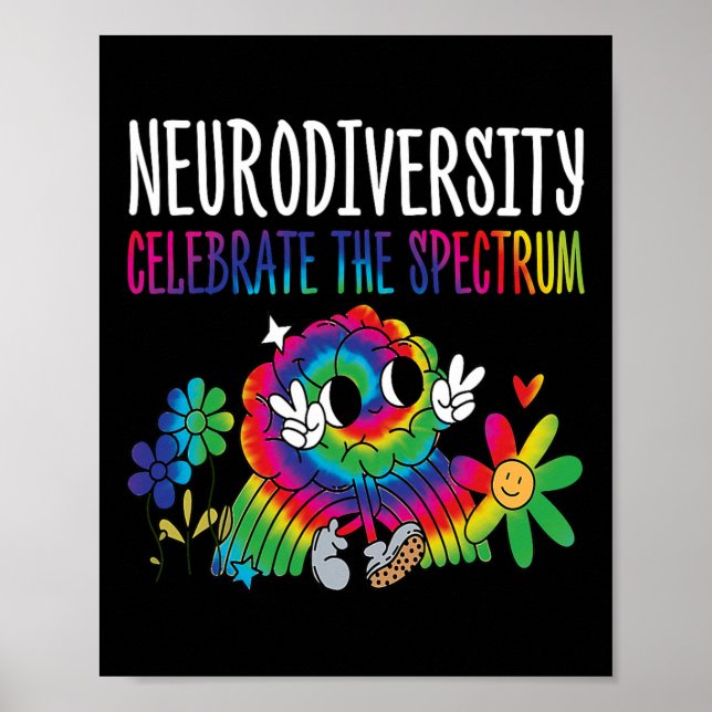 Affiche Neurodiversité Cerveau Sensibilisation Autisme TSA (Devant)