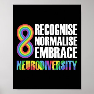 Affiche Neurodiversité de nouveauté Arc en ciel Infinité A