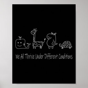 Affiche Neurodiversité Nous Avons Tous Été Sous Différents