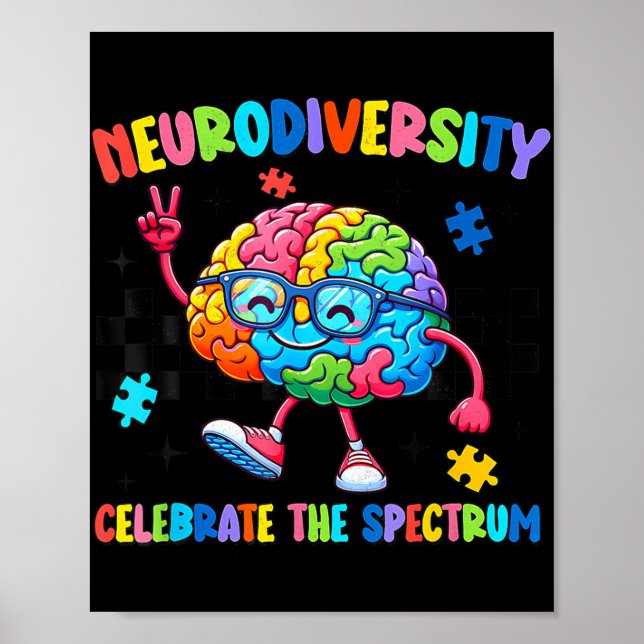 Affiche Neurodiversité Sensibilisation sur l'autisme Cerve (Devant)