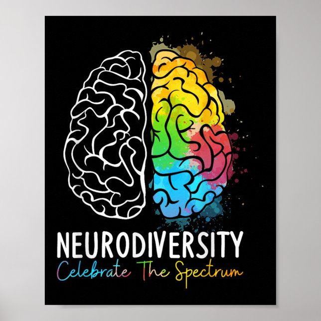 Affiche Neurodiversité - spectre autistique Asd Adhd Arc e (Devant)