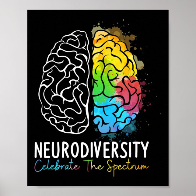 Affiche Neurodiversité - spectre autistique Asd Adhd Arc e (Devant)