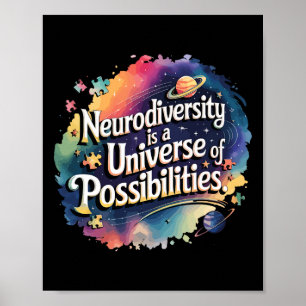 Affiche Neurodiversité Univers Des Possibilités Space Aut