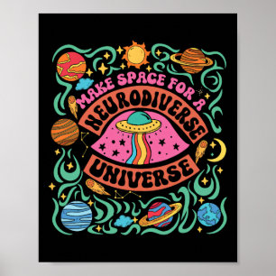 Affiche Neurodiversité Univers Enseignant de l'éducation s