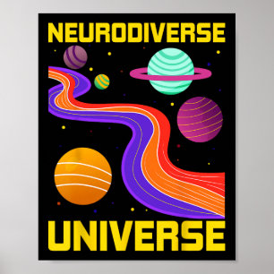 Affiche Neurodiversité Univers Neurodiversité Adhd Autisme