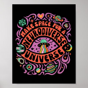 Affiche Neurodiversité Univers Neurodiversité Adhd Autisme