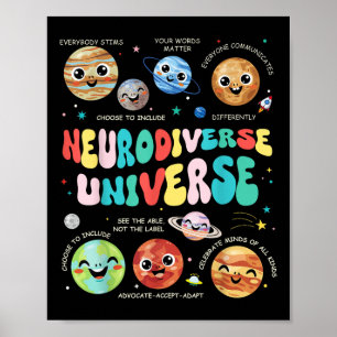 Affiche Neurodiversité Univers Neurodiversité Autisme Awar