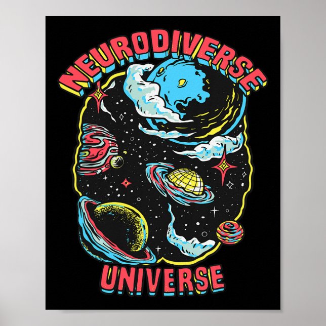 Affiche Neurodiversité Univers Neurodiversité Embrasser Ad (Devant)