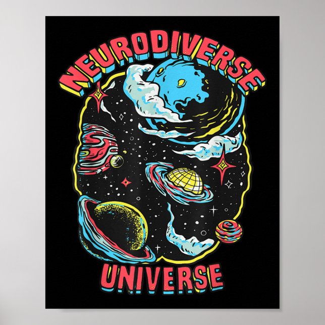 Affiche Neurodiversité Univers Neurodiversité Embrasser Ad (Devant)