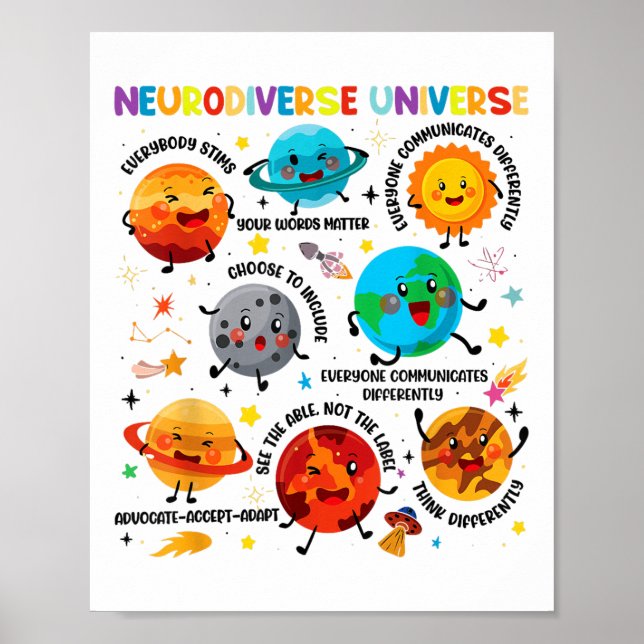 Affiche Neurodiversité Universe Planète spatiale Spéciale  (Devant)