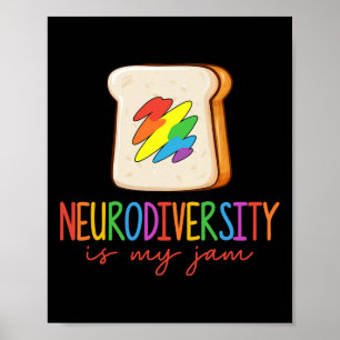 Affiche Neurodiversity Is My Jam Adhd Sensibilisation sur