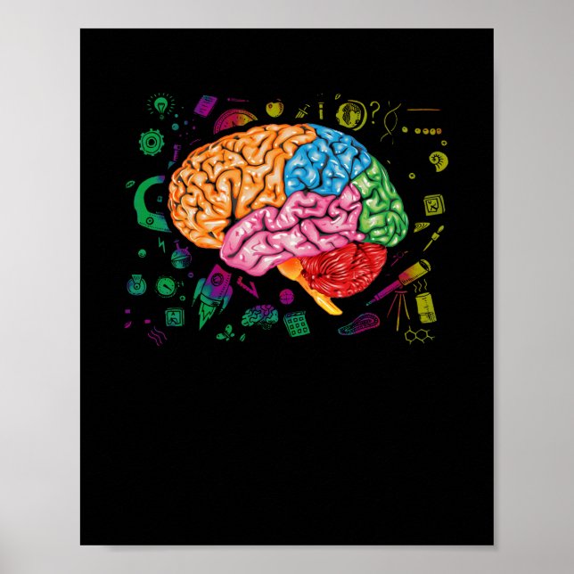 Affiche Neurologue En Neuroscience Du Cerveau (Devant)