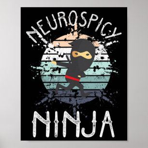 Affiche Neurospicy Ninja Sensibilisation sur l'autisme Neu