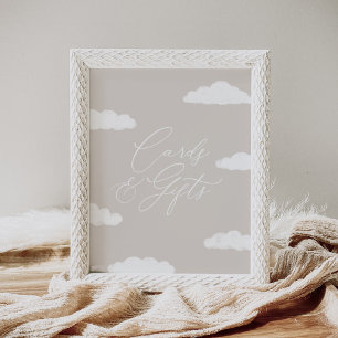 Affiche Neutral Cloud Neuf cartes et cadeaux Baby showers