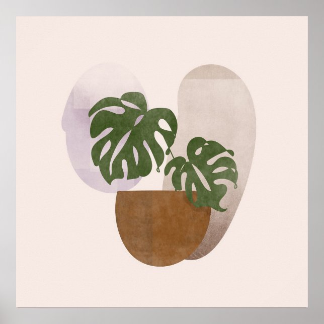 Affiche Neutre 2 Dessins Boho Simple Boho Chic Aesthétique (Devant)