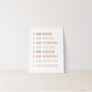 Affiche Neutre Je suis une sorte d'affirmation pour les fi