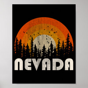 Affiche Nevada - nature drôle vintage randonnée 60s 70s 80