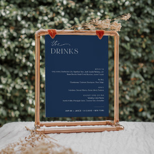 Affiche NEVE Marine Mariage Bar Boire Menu Signer