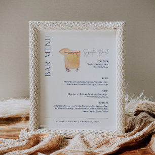Affiche NEVE Marine Signature Boire Mariage Bar Menu Signe