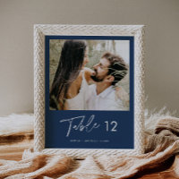 NEVE Navy Blue Photo Table Numéro 8x10