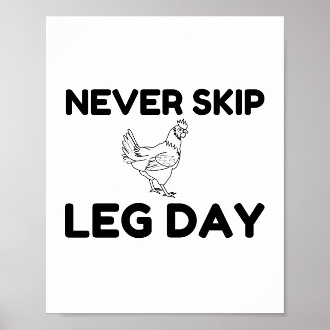Affiche Never Skip Leg Day (Devant)