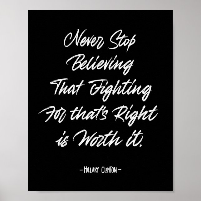 Affiche Never Stop Believing (Devant)