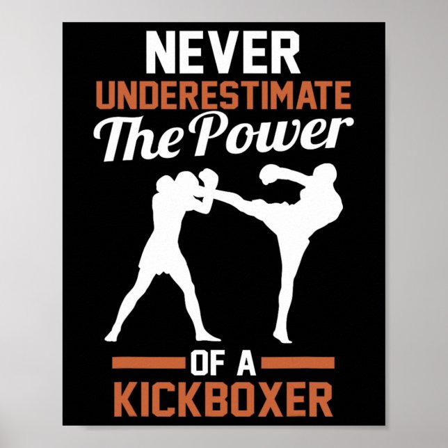 Affiche Never Underestimate The Power Of A Kickboxing  (Devant)